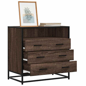 Chest of drawers brown oak 70x41x70 cm engineered wood