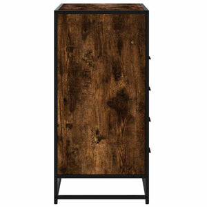 Chest of drawers smoked oak 70x41x83.5 cm engineered wood