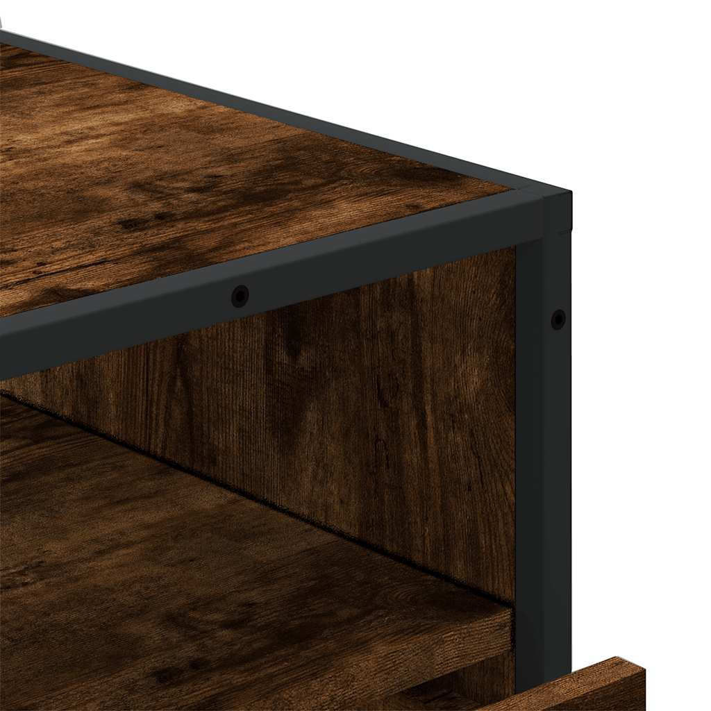 Chest of drawers smoked oak 70x41x83.5 cm engineered wood