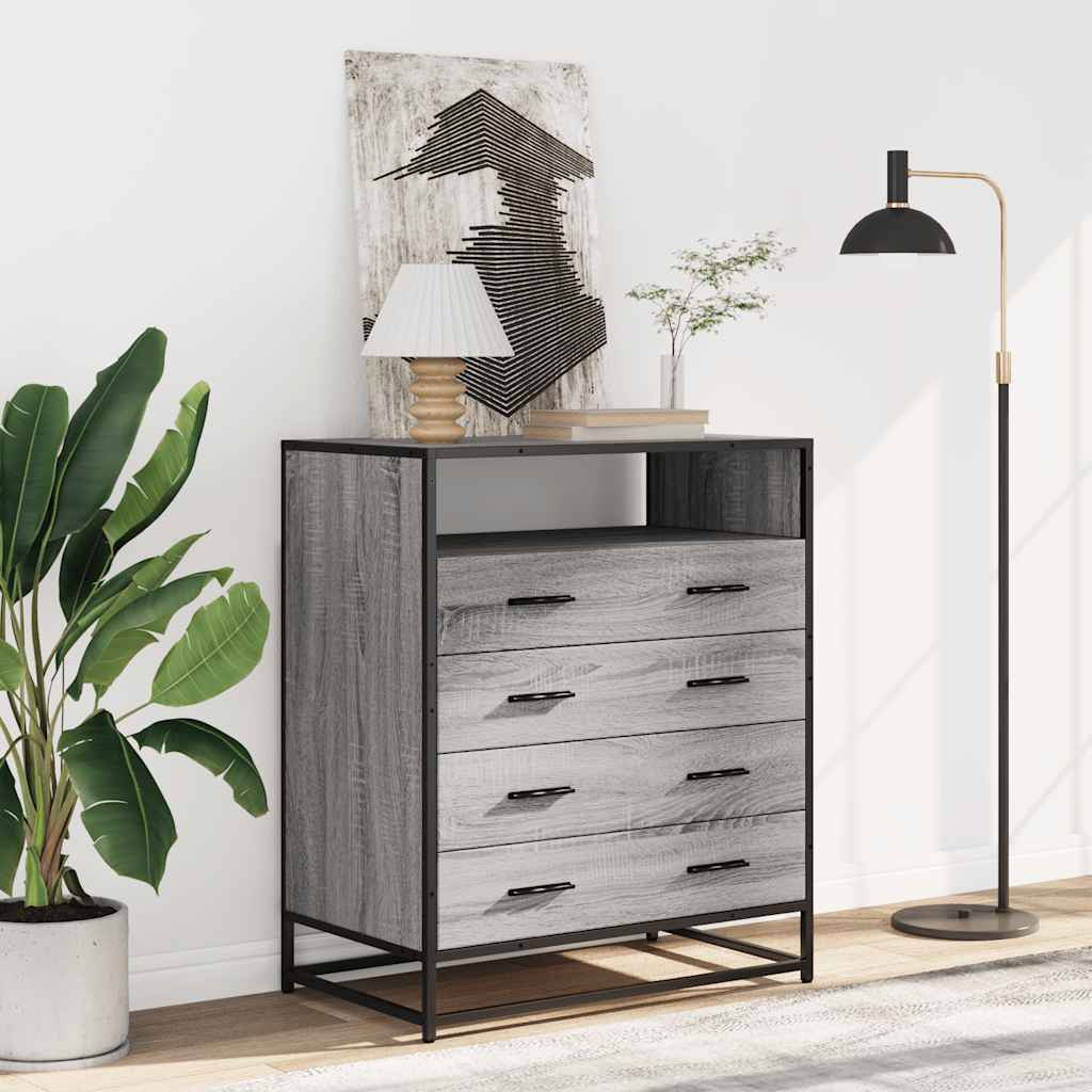 Chest of drawers gray sonoma 70x41x83.5 cm engineered wood
