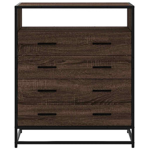 Chest of drawers brown oak 70x41x83.5 cm engineered wood