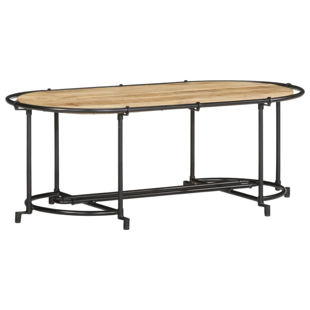 Coffee table 110x55x40 cm rough solid mango wood