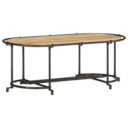 Coffee table 110x55x40 cm rough solid mango wood