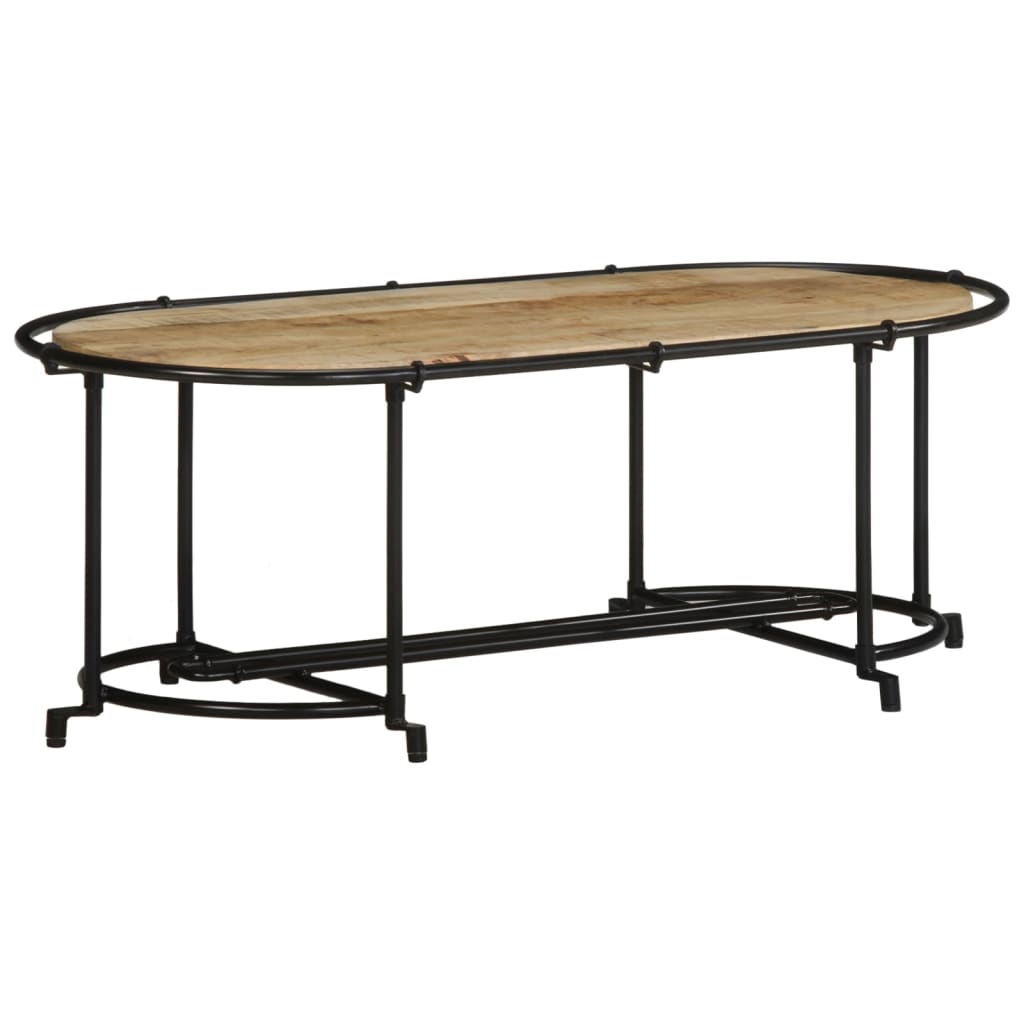 Coffee table 110x55x40 cm rough solid mango wood