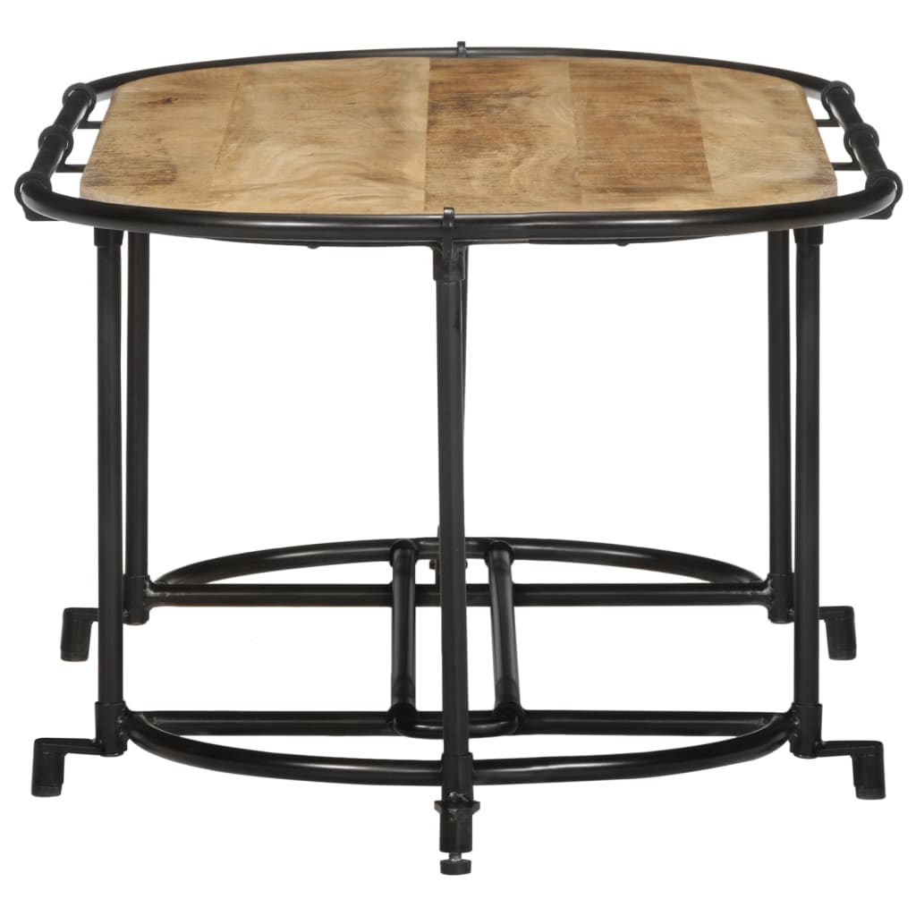 Coffee table 110x55x40 cm rough solid mango wood