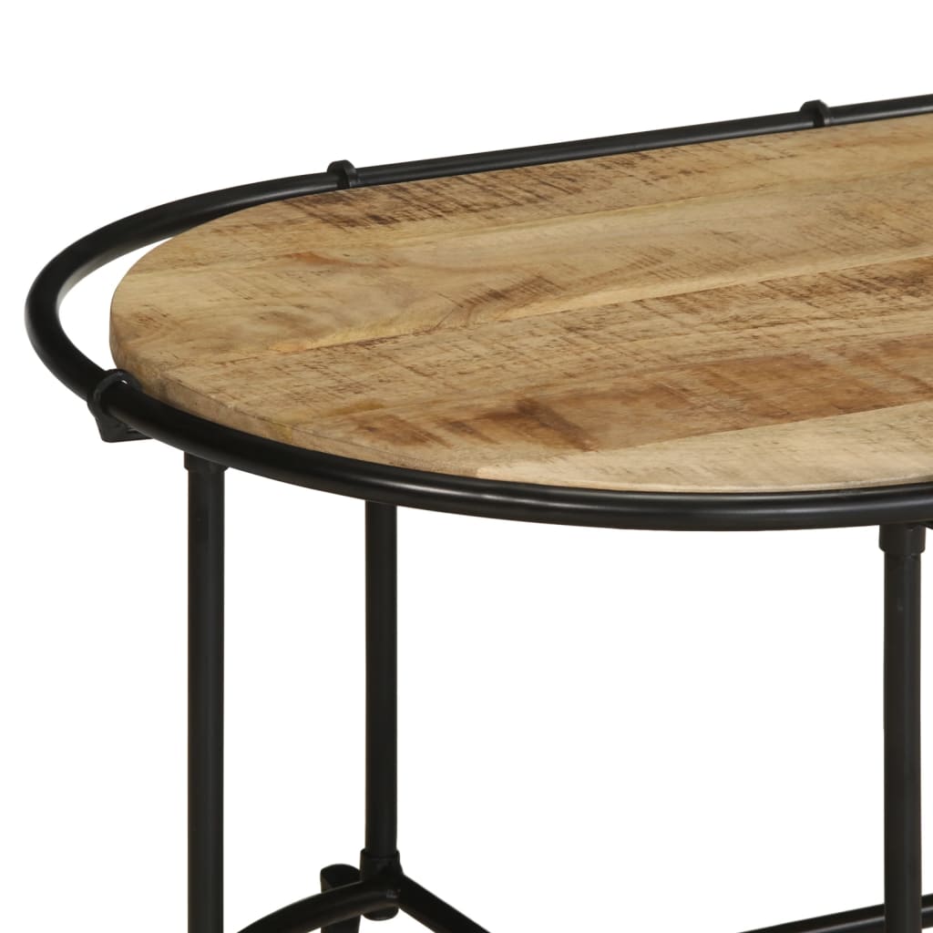 Coffee table 110x55x40 cm rough solid mango wood