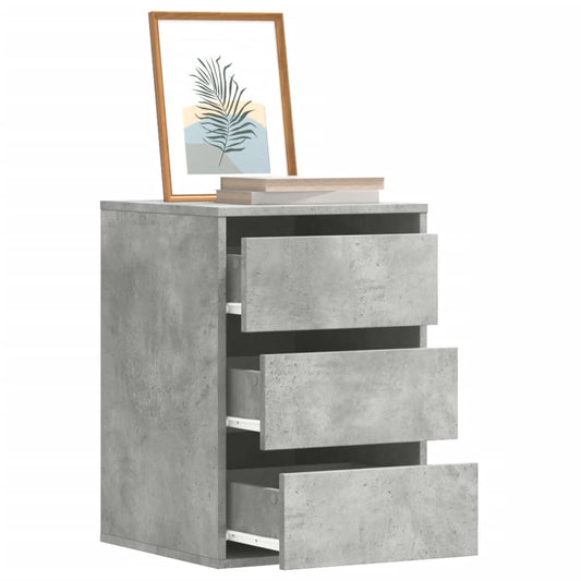 Chest of drawers concrete grey 40x41x58 cm engineered wood