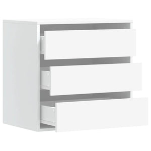 Chest of drawers white 60x41x58 cm engineered wood