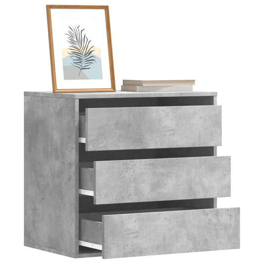 Chest of drawers concrete grey 60x41x58 cm engineered wood