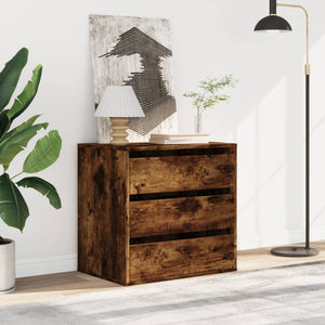 Chest of drawers smoked oak 60x41x58 cm engineered wood