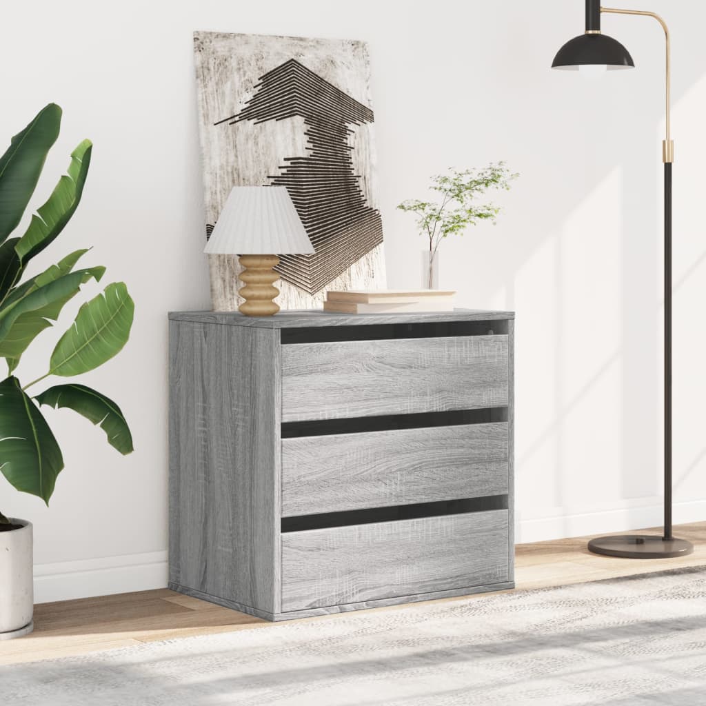 Chest of drawers grey sonoma 60x41x58 cm engineered wood