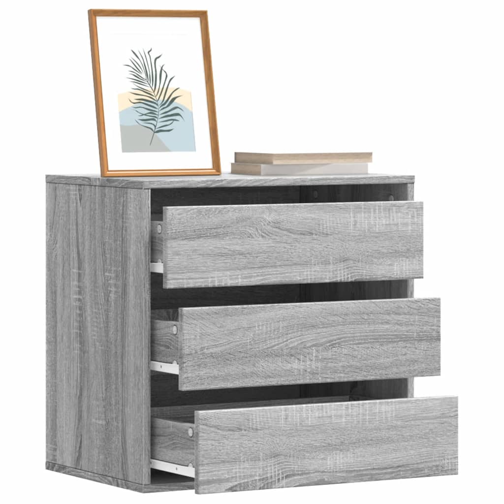 Chest of drawers grey sonoma 60x41x58 cm engineered wood