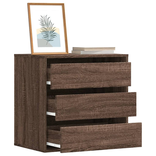 Chest of drawers brown oak 60x41x58 cm engineered wood