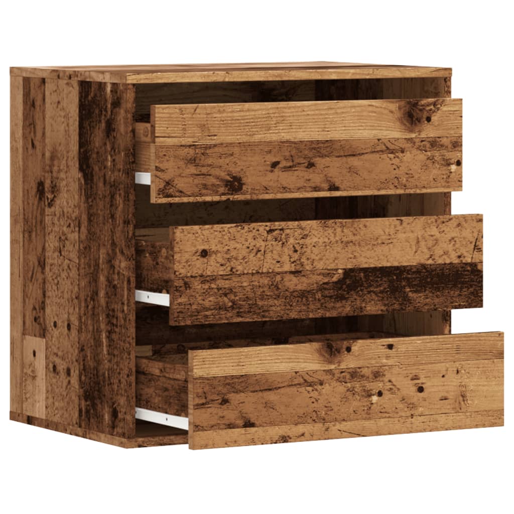 Chest of drawers old wood 60x41x58 cm engineered wood