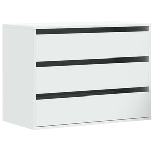 Chest of drawers white 80x41x58 cm engineered wood