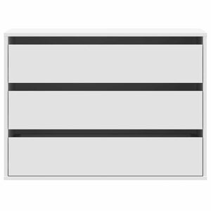 Chest of drawers white 80x41x58 cm engineered wood
