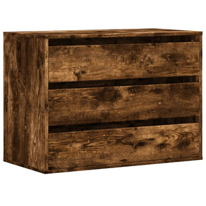 Chest of drawers smoked oak 80x41x58 cm engineered wood