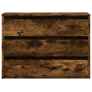 Chest of drawers smoked oak 80x41x58 cm engineered wood