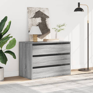 Chest of drawers gray sonoma 80x41x58 cm engineered wood