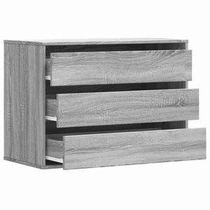 Chest of drawers gray sonoma 80x41x58 cm engineered wood