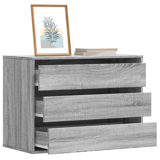Chest of drawers gray sonoma 80x41x58 cm engineered wood