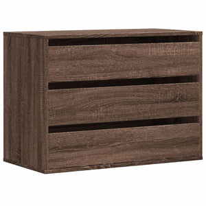 Chest of drawers brown oak 80x41x58 cm engineered wood