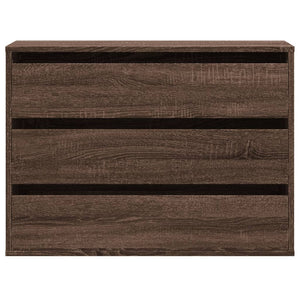 Chest of drawers brown oak 80x41x58 cm engineered wood