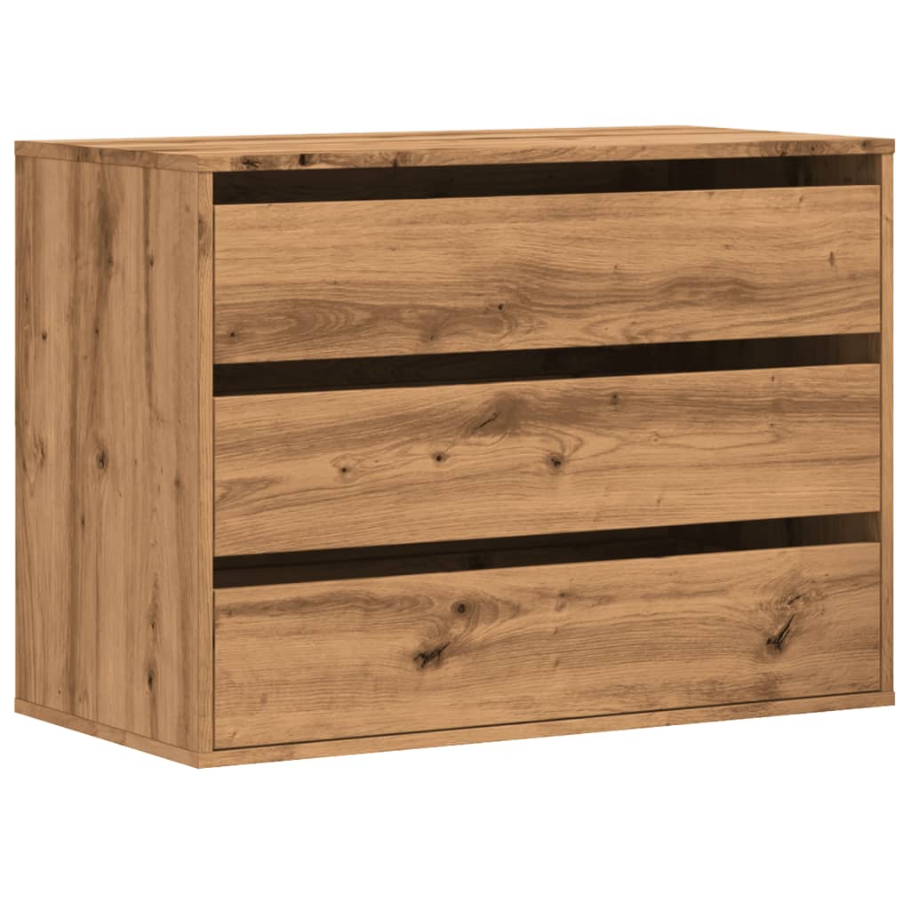 Chest of drawers artisan oak 80x41x58 cm engineered wood