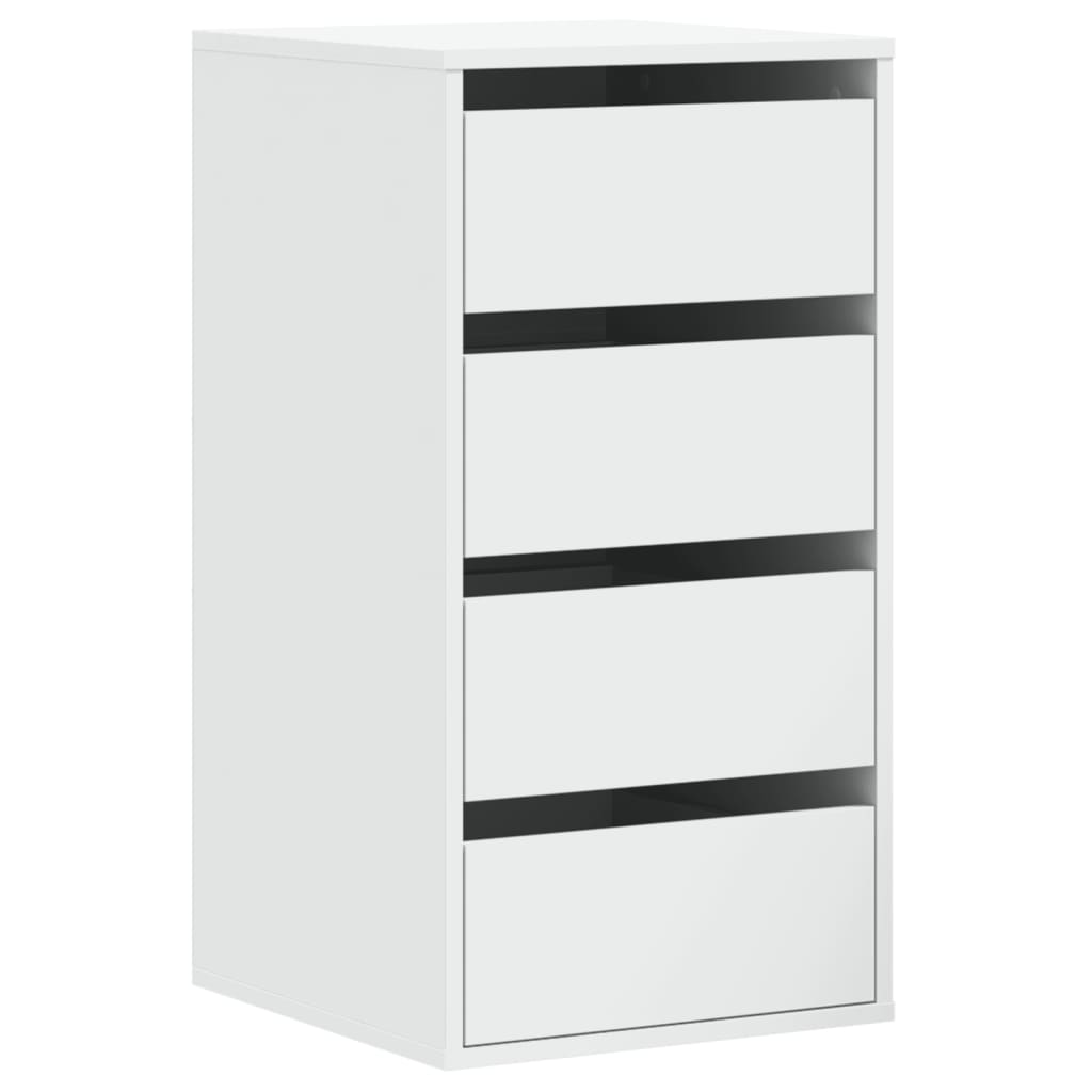 Chest of drawers white 40x41x76 cm engineered wood