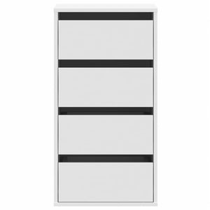 Chest of drawers white 40x41x76 cm engineered wood