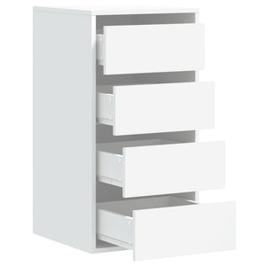 Chest of drawers white 40x41x76 cm engineered wood