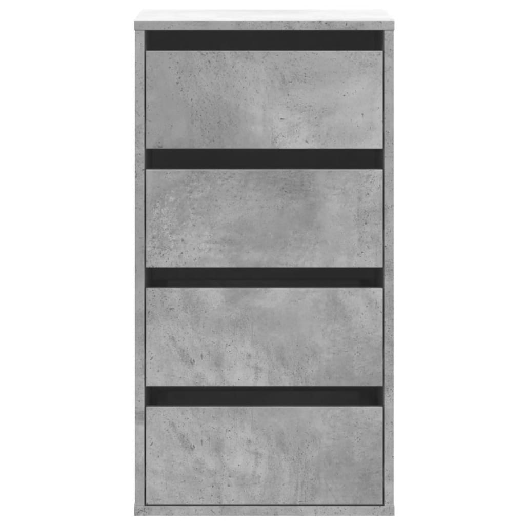 Chest of drawers concrete grey 40x41x76 cm engineered wood