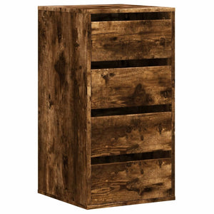 Chest of drawers smoked oak 40x41x76 cm engineered wood