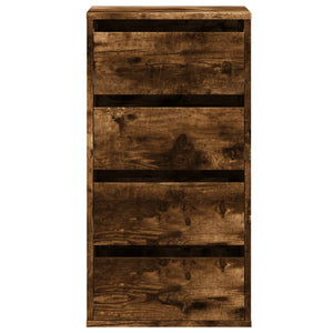 Chest of drawers smoked oak 40x41x76 cm engineered wood