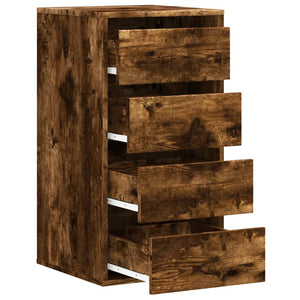 Chest of drawers smoked oak 40x41x76 cm engineered wood