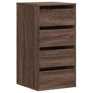 Chest of drawers brown oak 40x41x76 cm engineered wood