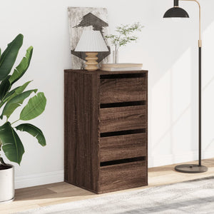 Chest of drawers brown oak 40x41x76 cm engineered wood