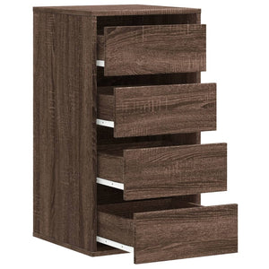 Chest of drawers brown oak 40x41x76 cm engineered wood
