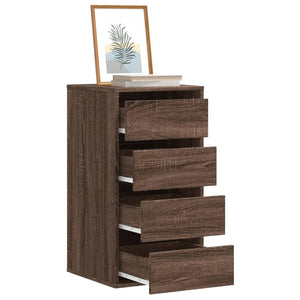 Chest of drawers brown oak 40x41x76 cm engineered wood