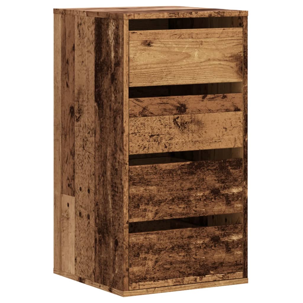 Chest of drawers old wood 40x41x76 cm engineered wood