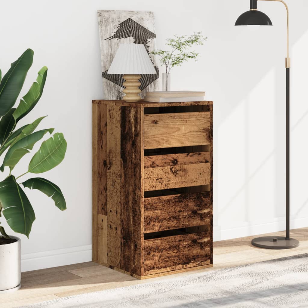 Chest of drawers old wood 40x41x76 cm engineered wood