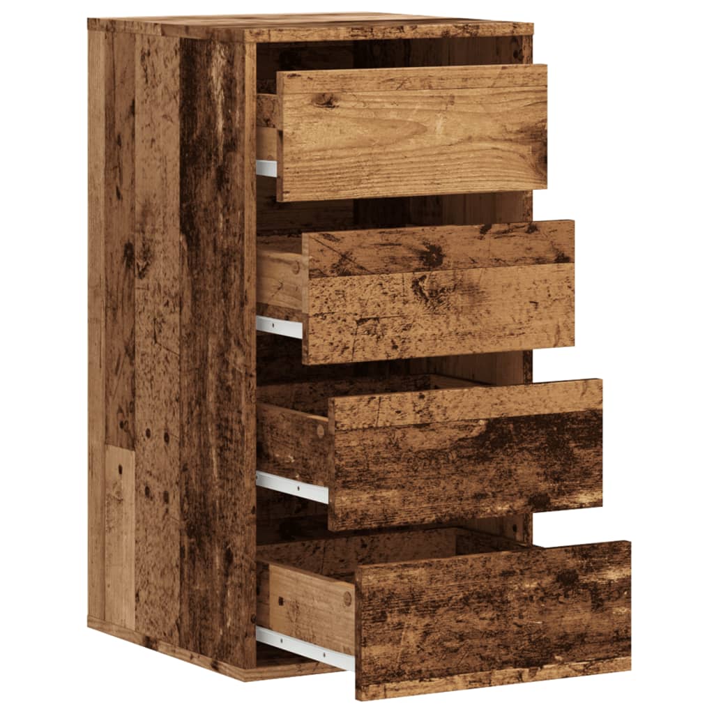 Chest of drawers old wood 40x41x76 cm engineered wood