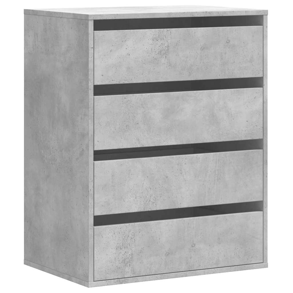 Chest of drawers concrete grey 60x41x76 cm engineered wood