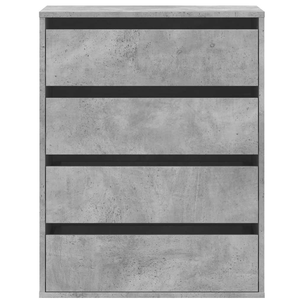 Chest of drawers concrete grey 60x41x76 cm engineered wood