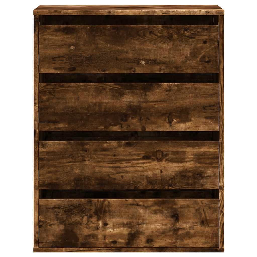Chest of drawers smoked oak 60x41x76 cm engineered wood