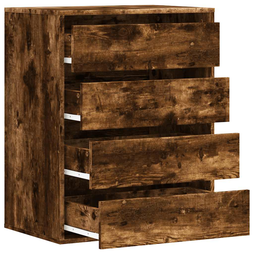 Chest of drawers smoked oak 60x41x76 cm engineered wood