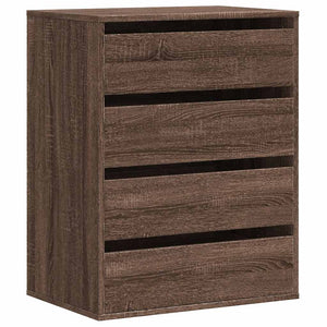 Chest of drawers brown oak 60x41x76 cm engineered wood