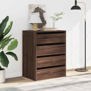 Chest of drawers brown oak 60x41x76 cm engineered wood