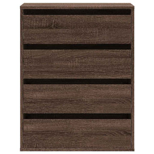 Chest of drawers brown oak 60x41x76 cm engineered wood