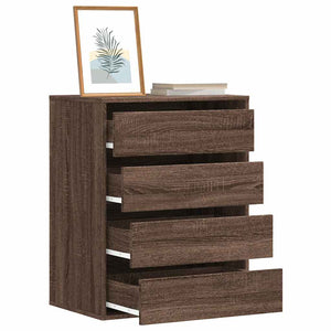 Chest of drawers brown oak 60x41x76 cm engineered wood